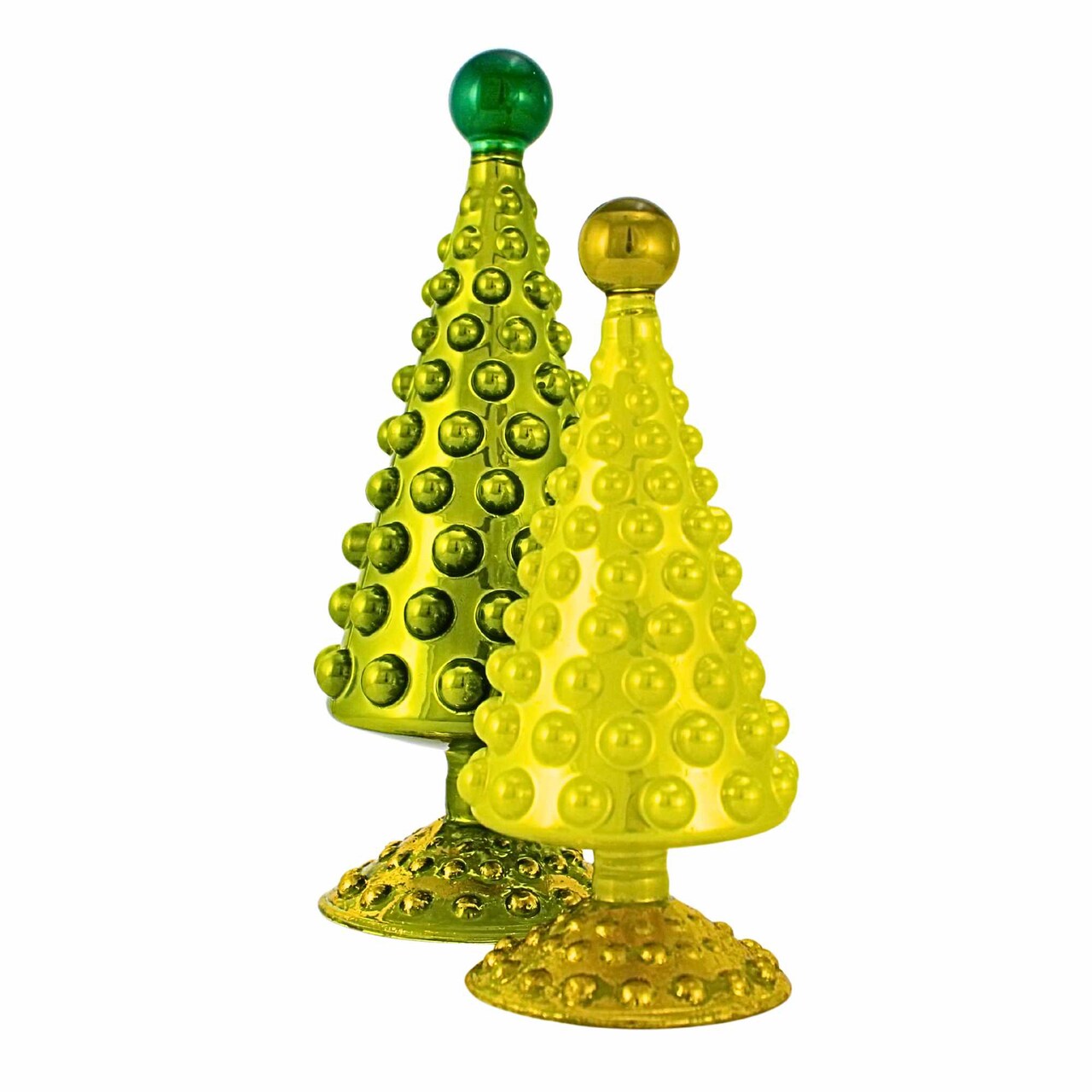Cody Foster 8.0 Inch Mid-Century Modern Tree Chartreuse Christmas Decorative Tree Set , Christmas Decor St Patrick's Day Easter